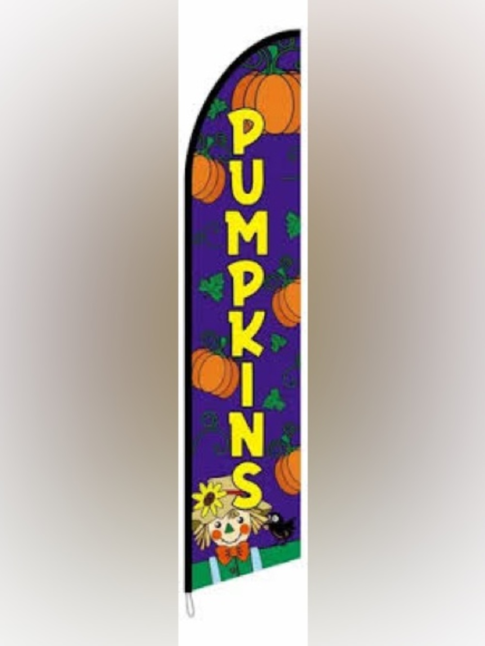 Pumpkins and Scarecrow swooper feather flag 2.5’ x 11’